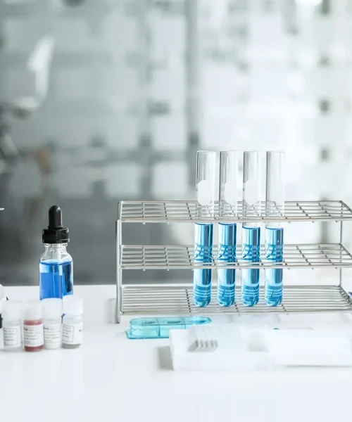 Scientist research laboratory equipment tools in Lab, Biochemistry laboratory research